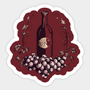 wine bottle vintage Sticker